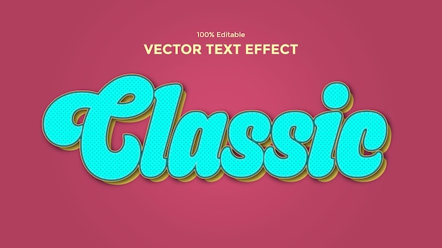 classic text effect