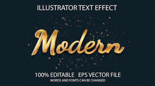 Classic text style effect gold modern work style