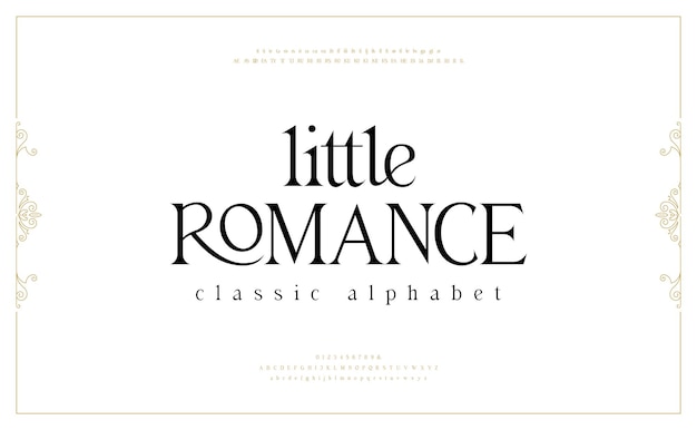 Classic typography serif font Uppercase lowercase ligatures ampersand alternate and number