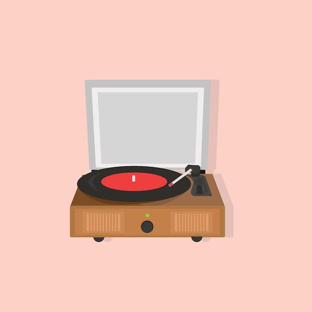 Classic vector vinyl player