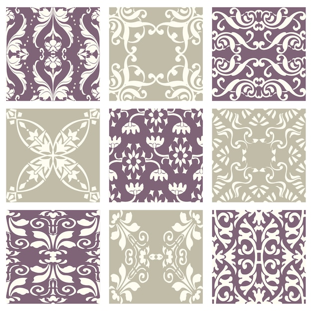 Classic vintage elegant pastel violet seamless abstract pattern.