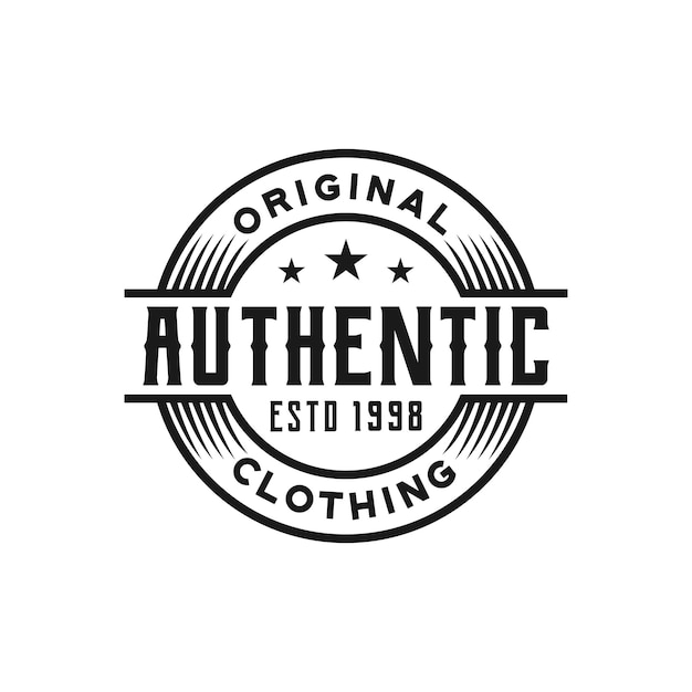 Classic Vintage Retro Label Badge logo design for cloth apparel