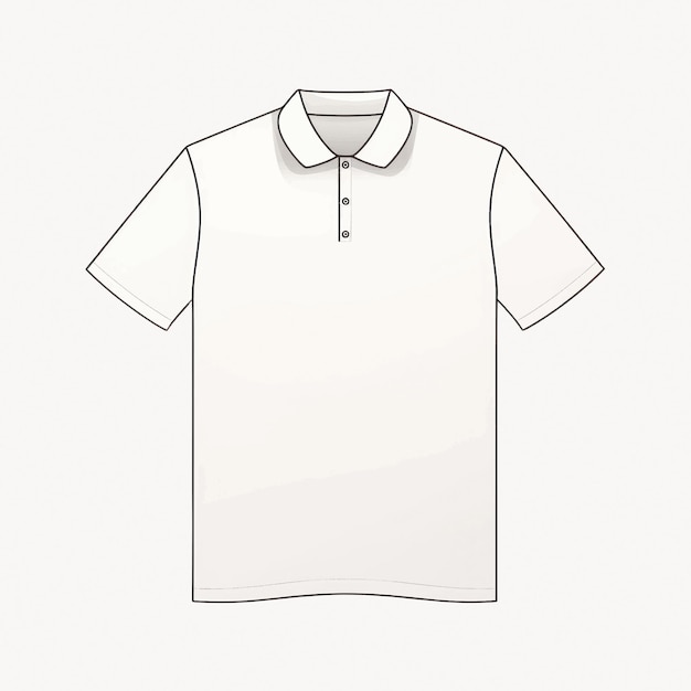 Classic white polo shirt design