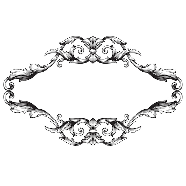 Classical baroque decorative filigree.