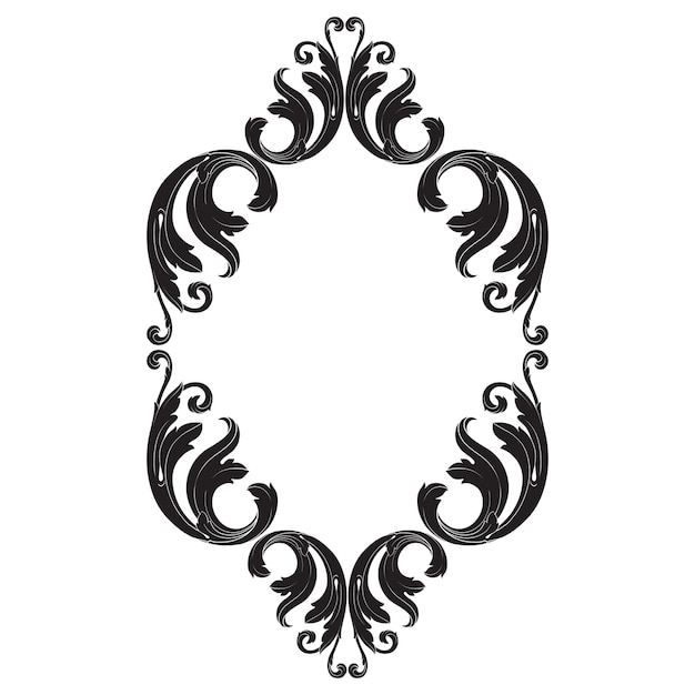 Classical baroque ornament. Decorative design element filigree.