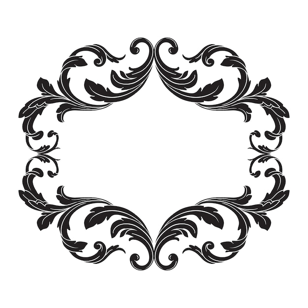 Classical baroque vintage element. Decorative design element filigree.