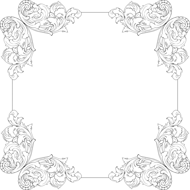 Classical baroque   of vintage element for design. Decorative design element filigree calligraphy  .