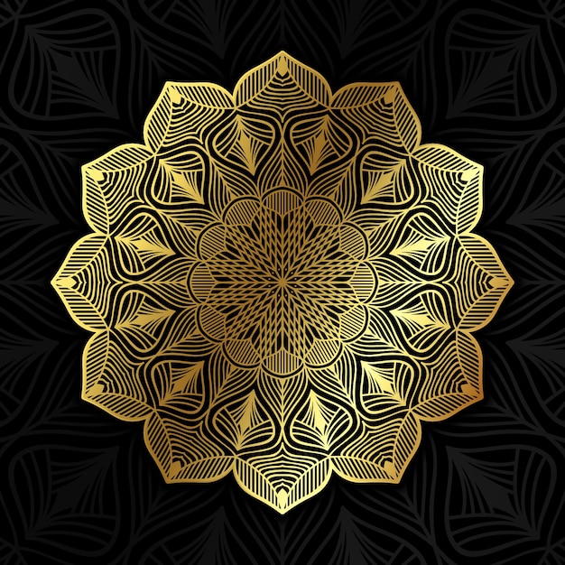 classical golden mandala pattern