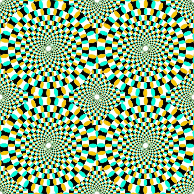 Classical optical illusion with moving rings