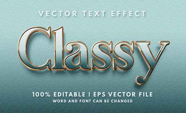 Classy elegant and gold 3d text effect style