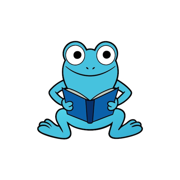 Vector clawed frog learns icon vector