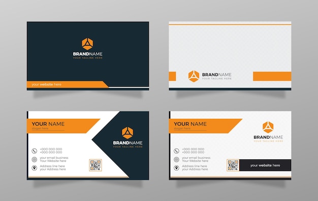 Clean advertising design company business card