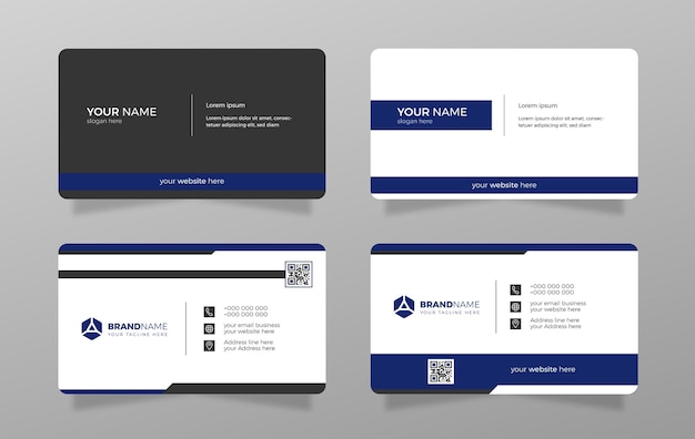 Clean advertising design company business card