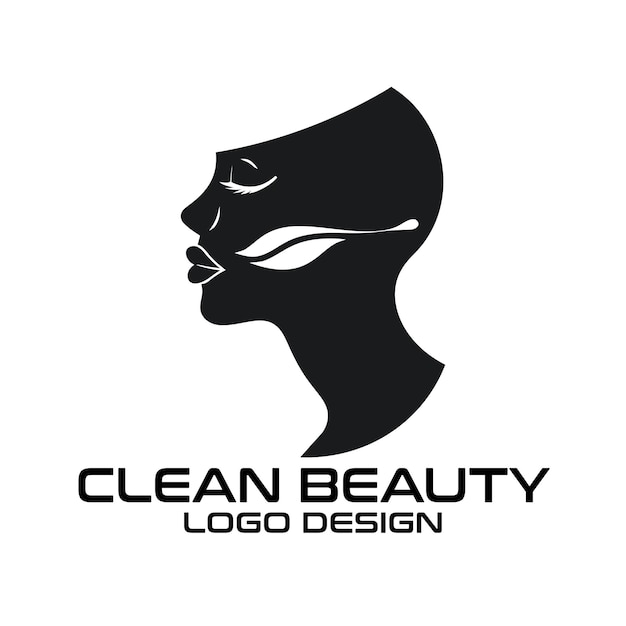 Clean Beauty Vector Logo Design