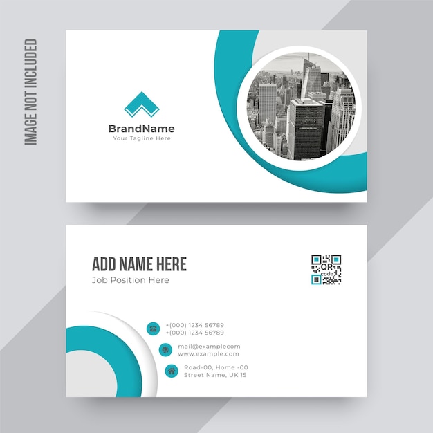 Clean business card with photo