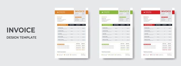 Clean Business Invoice Design Template