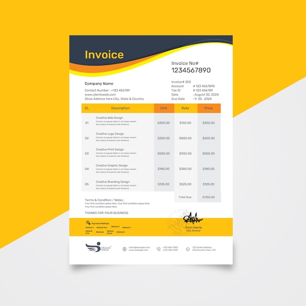 Clean Business Invoice