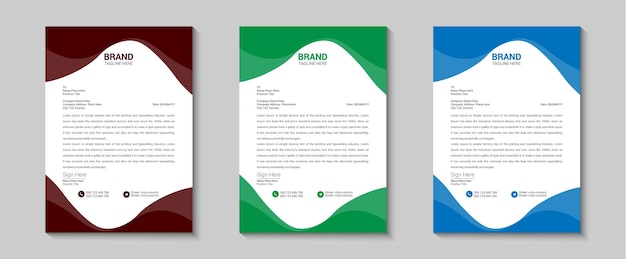 Clean business letterhead template design