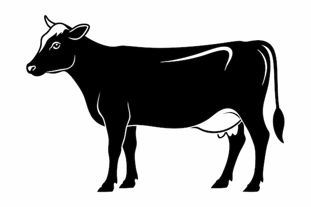 Clean cow without shadows very simple M