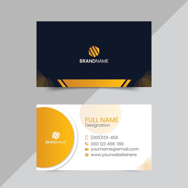 Clean dark business card design template 10