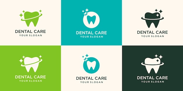 Clean Dental logo designs concept vector, Shine Dental logo template vector,