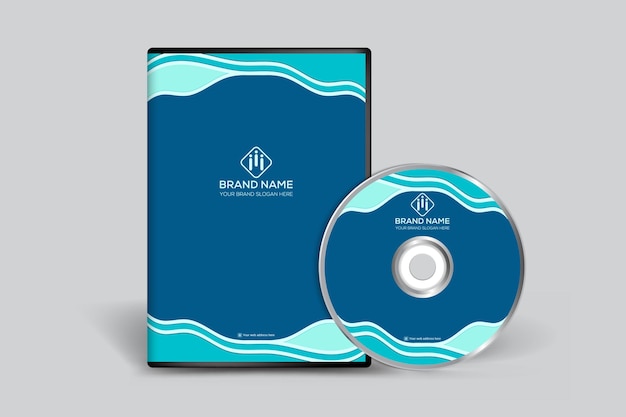 Clean DVD cover design with abstract blue shapes