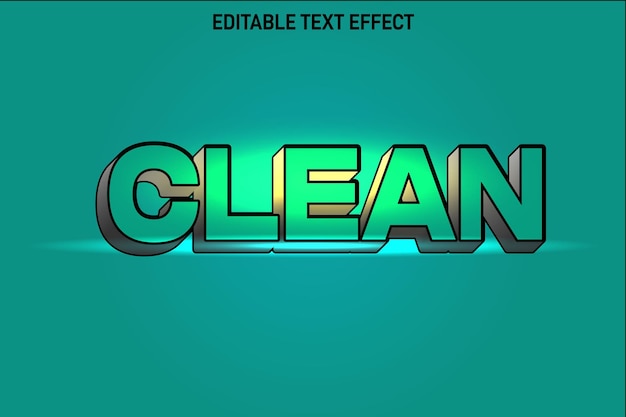 Clean editable Text effect 3 Dimension emboss modern style