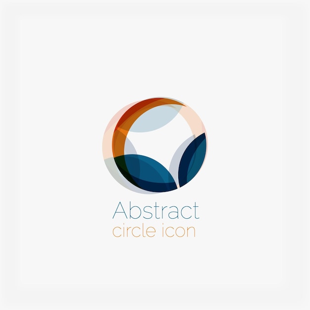 Clean elegant circle shaped abstract geometric logo Universal for any idea