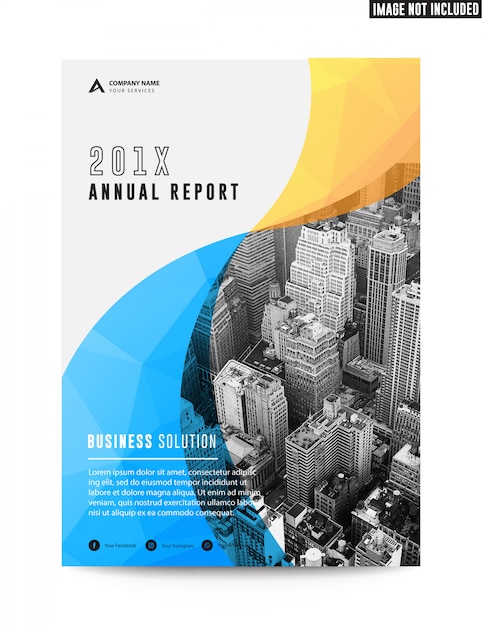 Clean Flat Corporate Business Brochure Flyer Annual Report