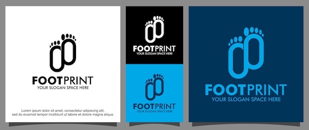 Clean footprints of humans logo template