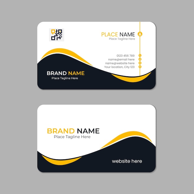 Clean fresh modern and corporate business card template design with texture and pattern