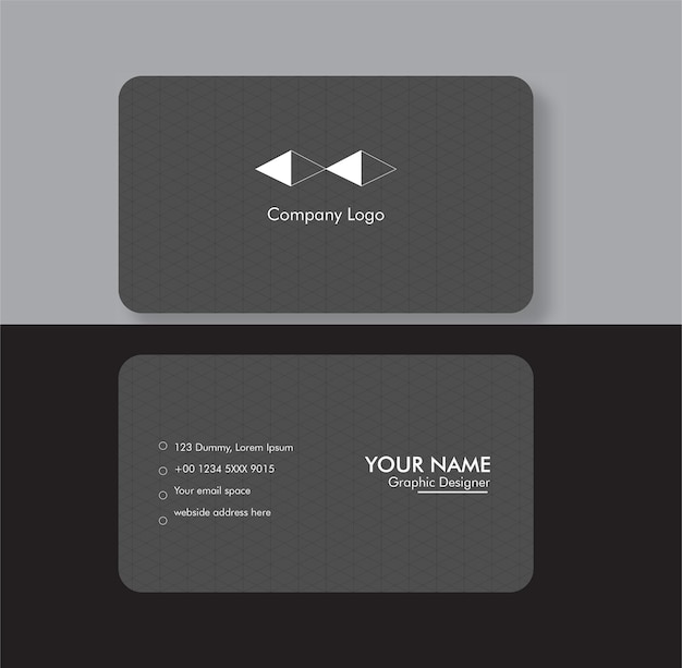 Clean grey style modern business card template