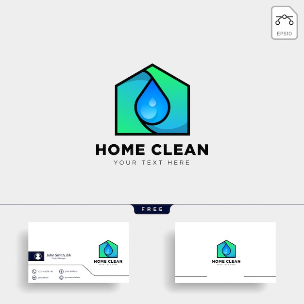 Vector clean house or home creative logo template vector illustration