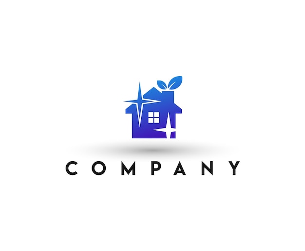 Clean House Logo Design Template