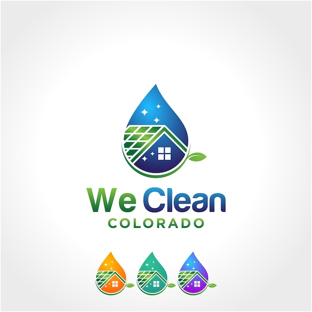 Clean House logo designs concept, Cleaning Service logo symbol template