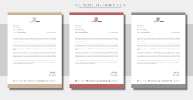 Clean Letterheads Design Letterhead design Template Creative Letterhead Letterhead