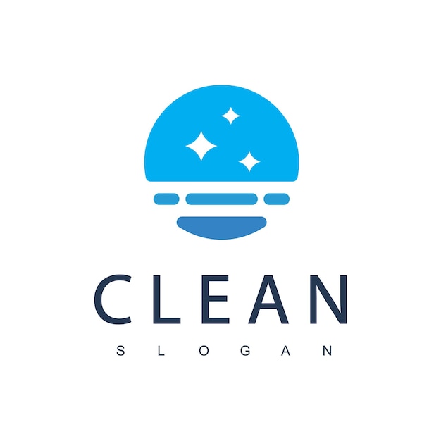 Clean Logo Design Template Suitable For Cleaning Service House Keeping And Laundry