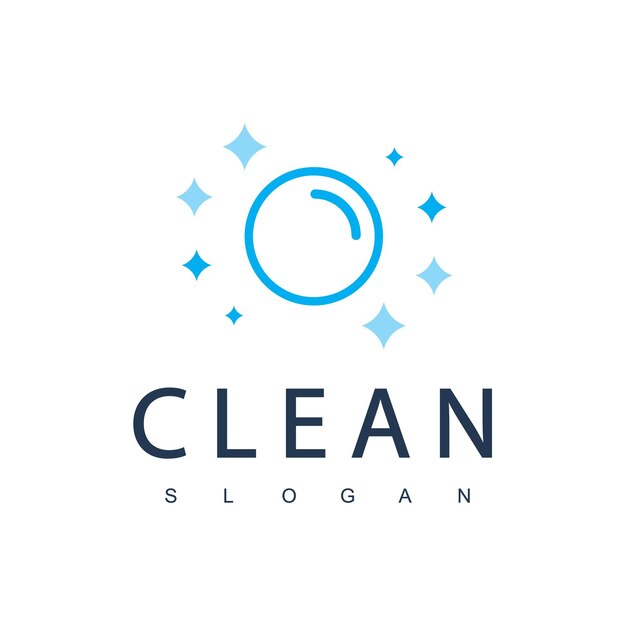 Vector clean logo design template suitable for cleaning service house keeping and laundry