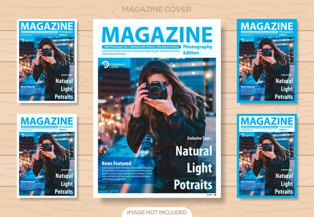 Clean magazine photography design template