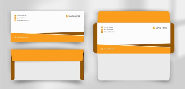 clean minimal creative envelope design template