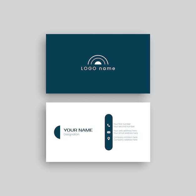 Vector clean minimal and modern business card template