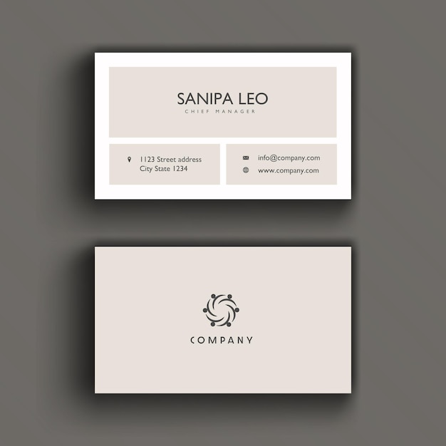 Clean Minimal Pink Business Card Template premium vector