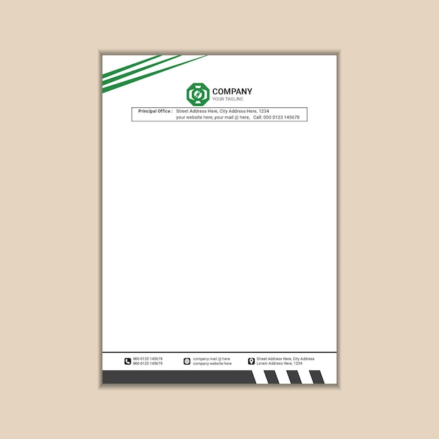 Clean and Minimalist Business Letterhead for Your Brand