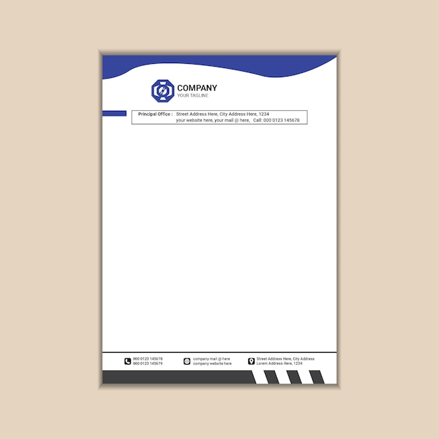 Clean and Minimalist Business Letterhead for Your Brand