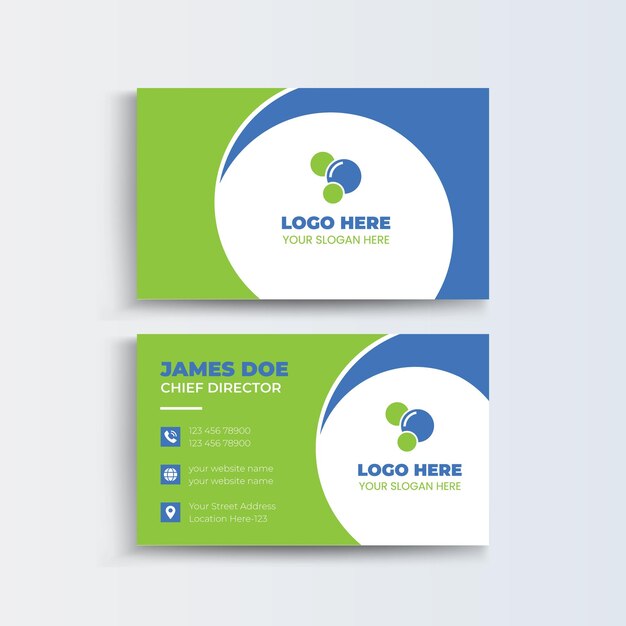 Vector clean and modern business card design template cleaning company business cards simple minimal