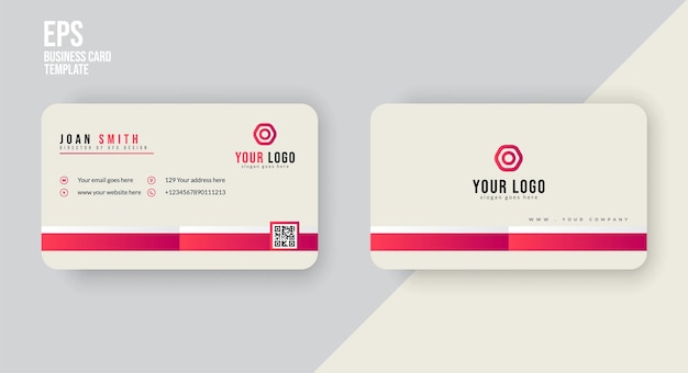 Clean modern business card design