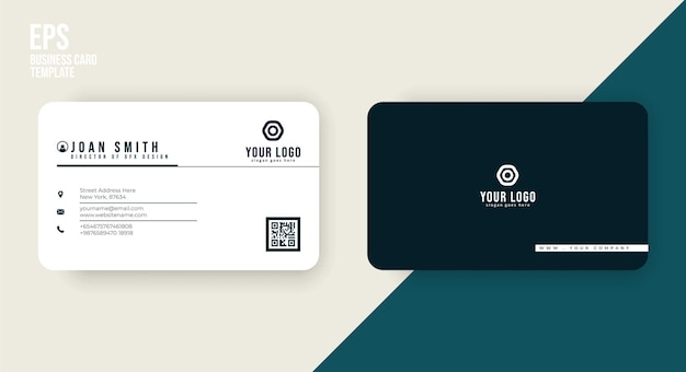 Clean modern business card design