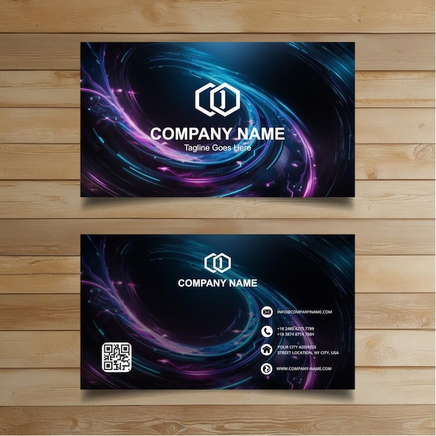 Clean modern business card template