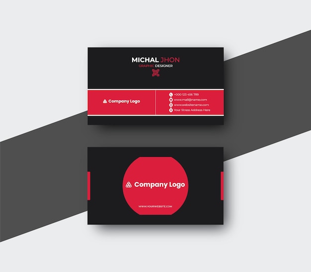 Clean modern business card template