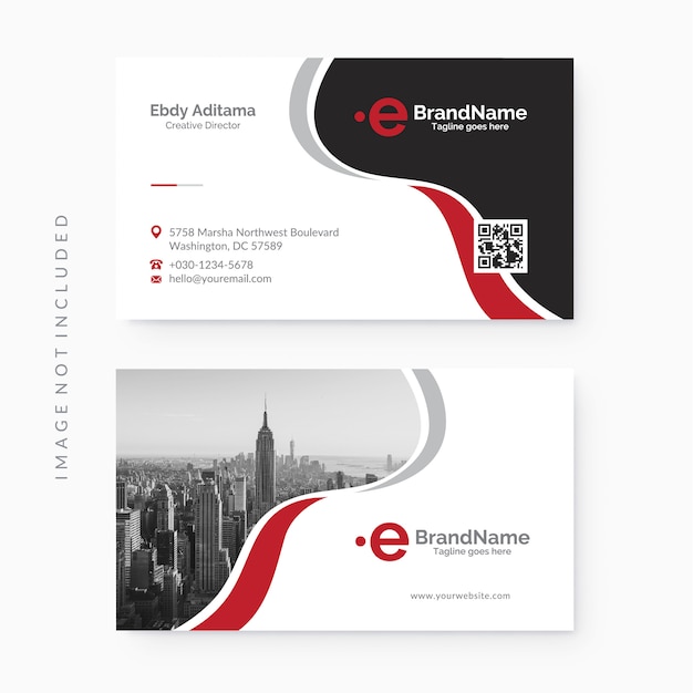 Clean and modern corporate  business card template